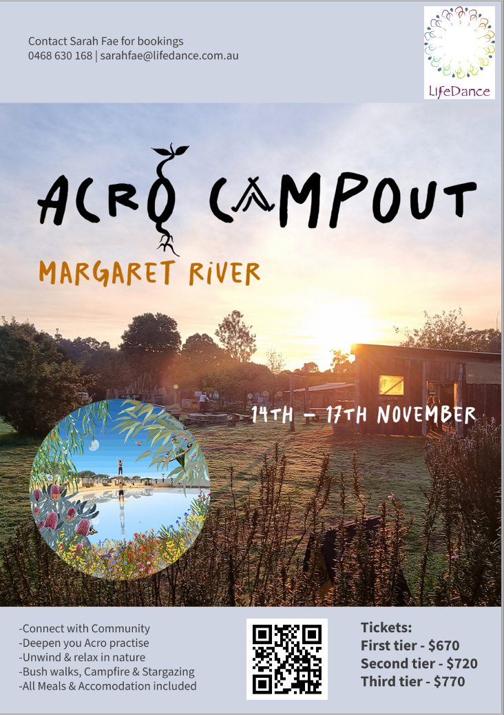 Acro Campout, Margaret River, 14th-17th November.